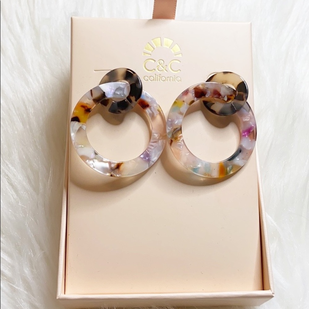 C&C California | Colorful Acetate hoop earrings